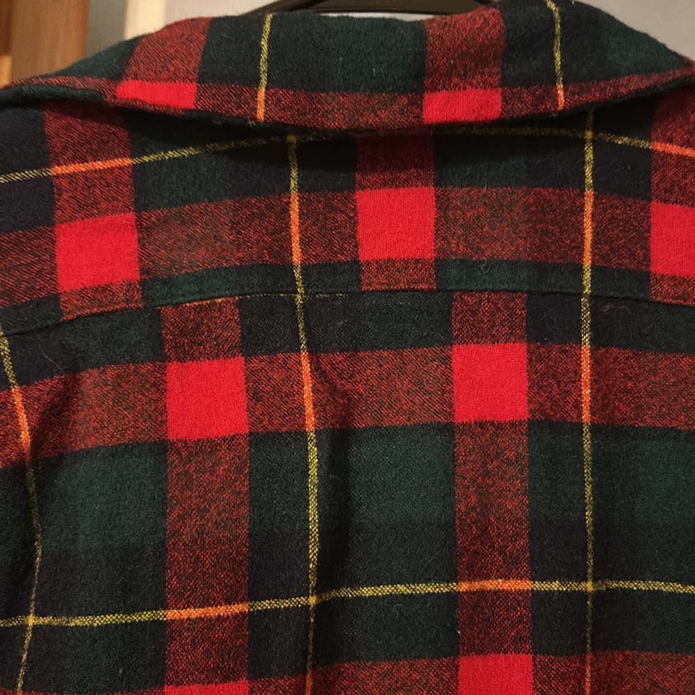 Pendleton Plaid Virgin Wool Button Down Large - image 7